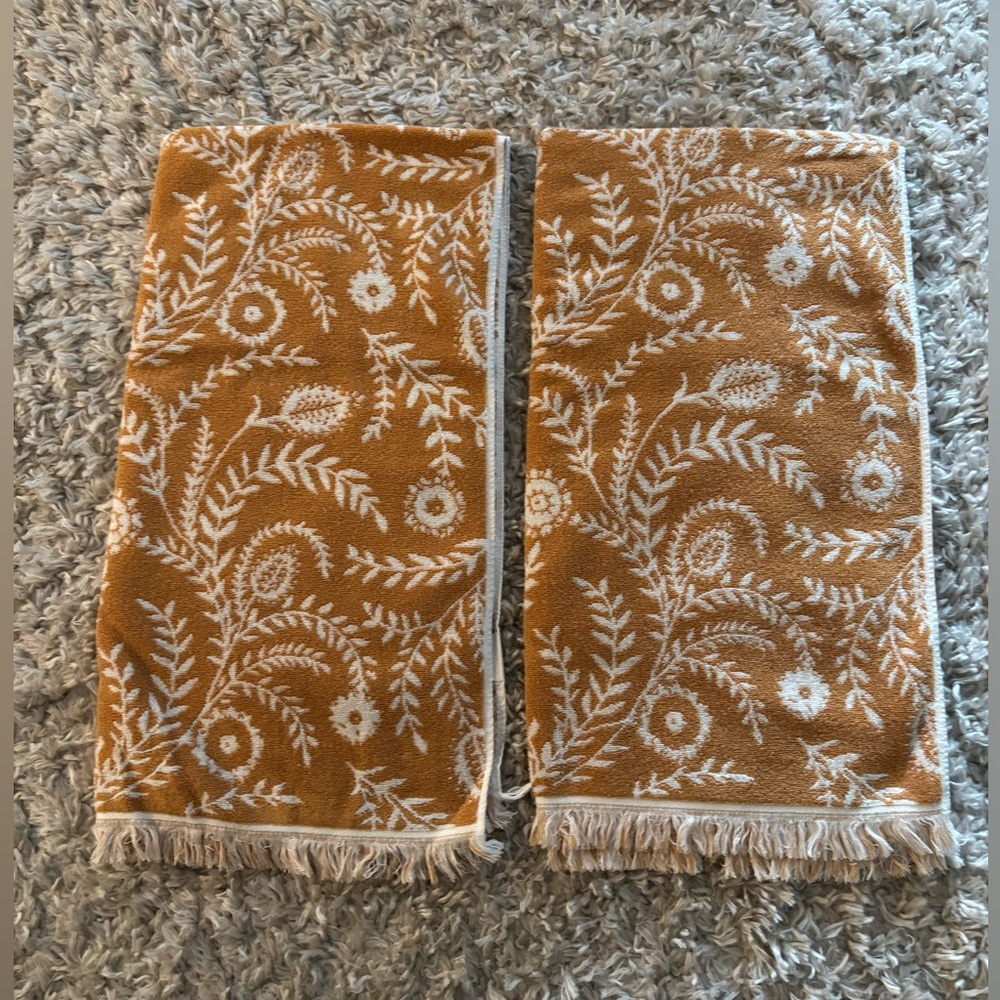 Threshold Boho Floral Reversible Cotton Bath & Hand Towel Set (4-Piece)